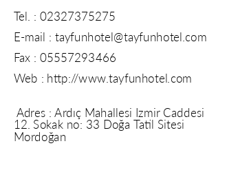 Tayfun Boutique Hotel iletiim bilgileri